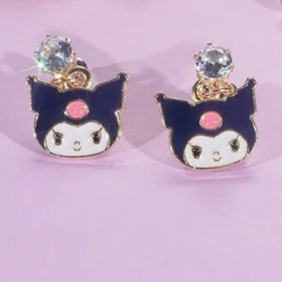Sanrio Kuromi Hello Kitty Earrings, Kuromi Earrings - Picture 3 of 6